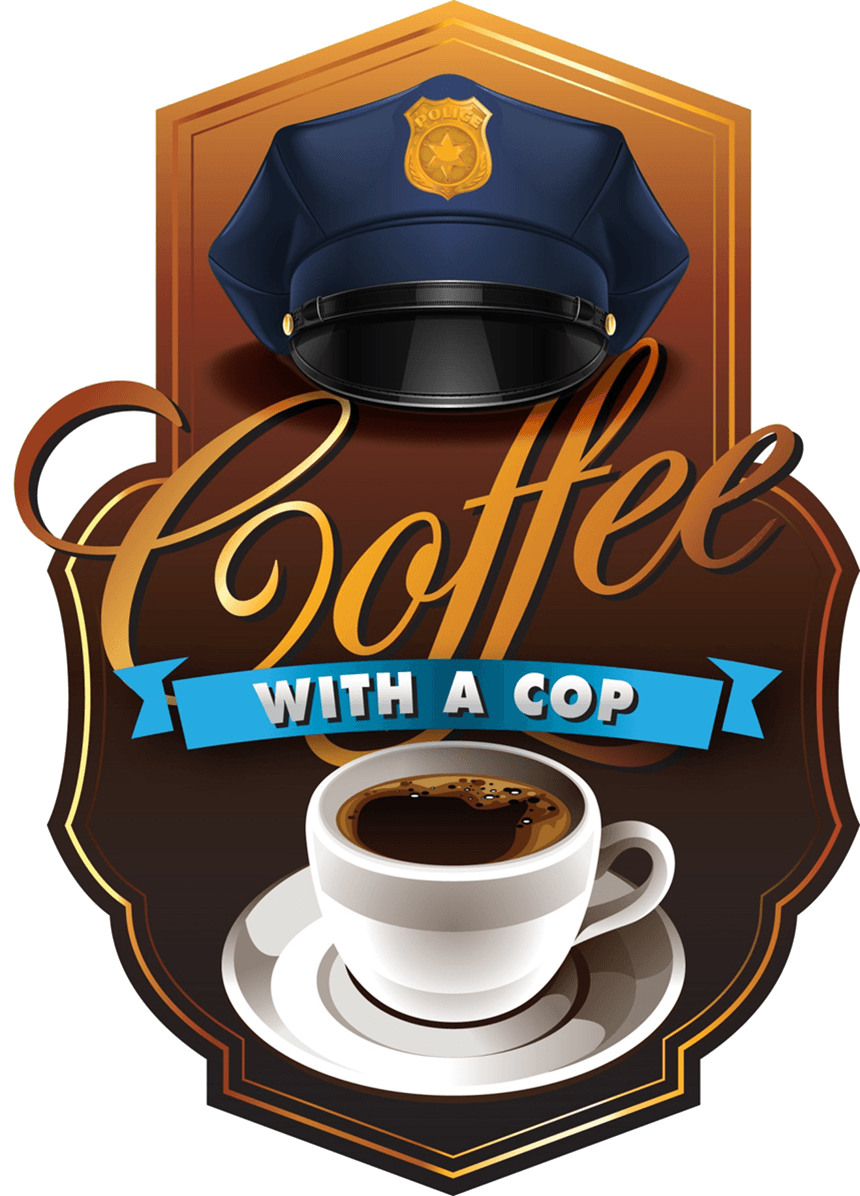 Officers hat over a generic cup of coffee and saucer
