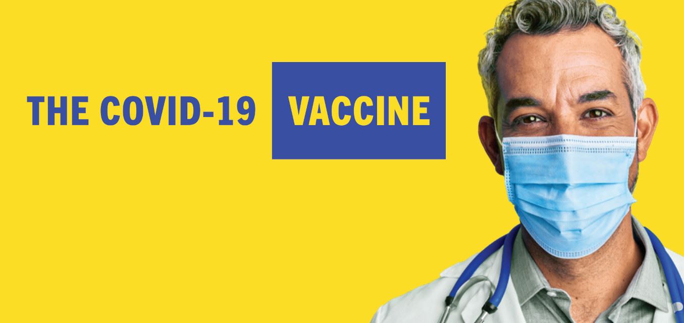 Covid Vaccine man wearing mask