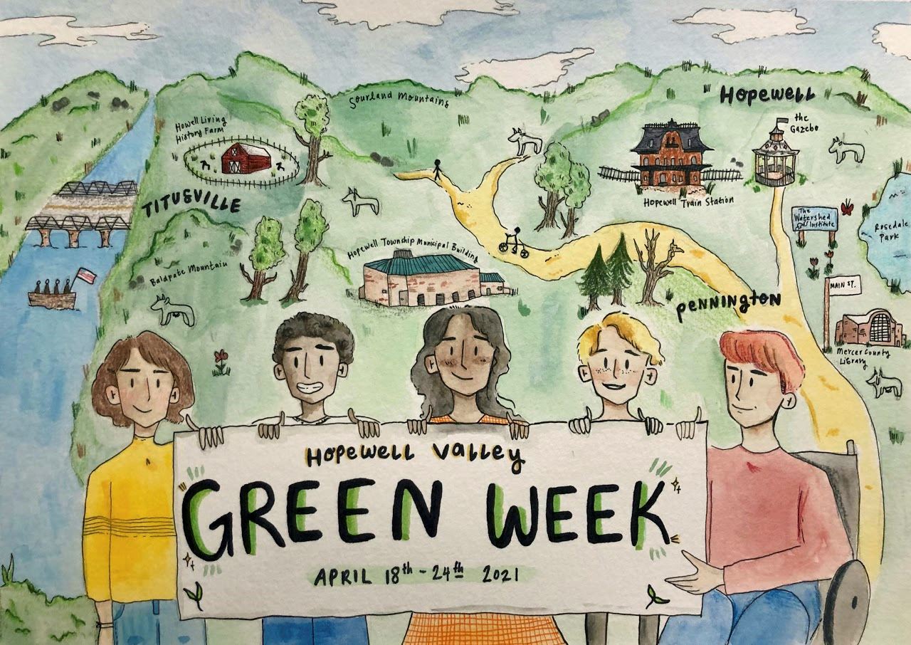 Hopewell Valley Green Week cartoon image