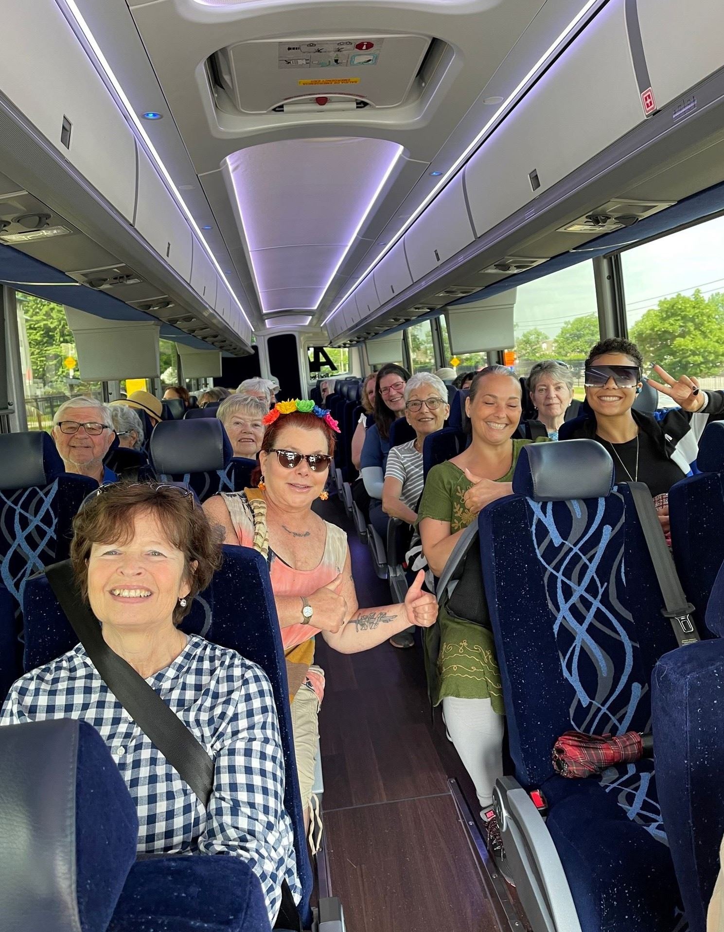 bus with trip attendees