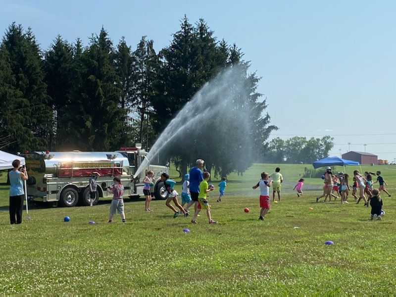 Field Day Pennington fire truck visit