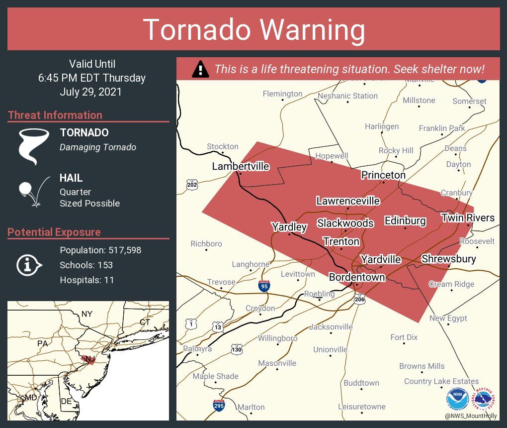 tornado warning map from July 29