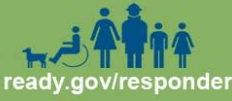 ready.gov responder. cartoon picture of people of all walks of life, including disabled