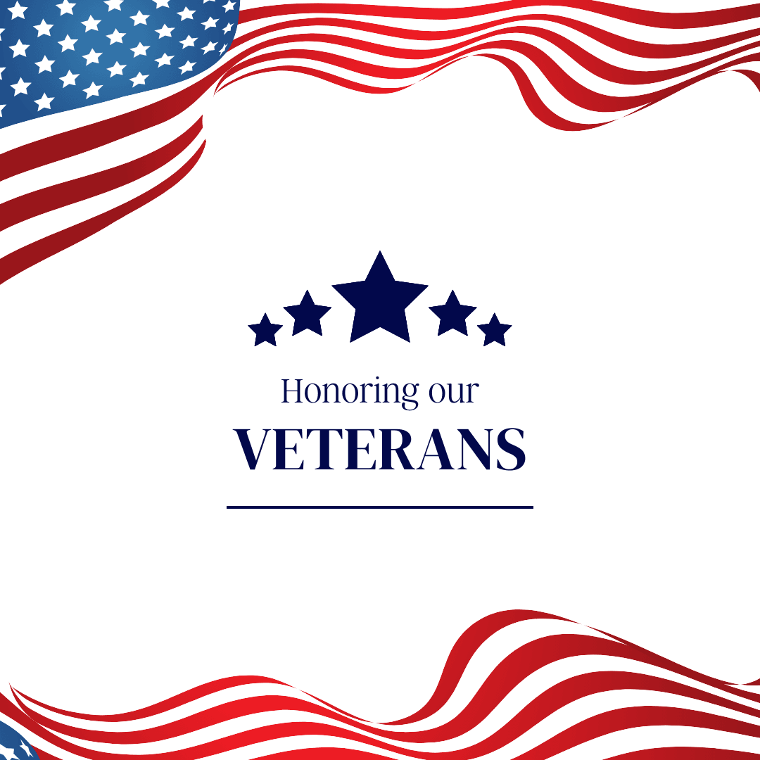 honoring our veterans with flag border