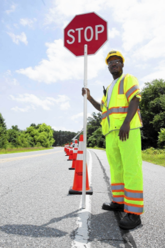 road work flagger
