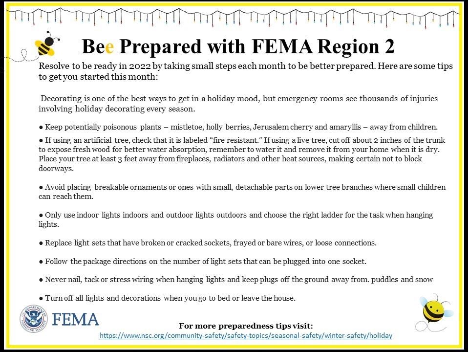 decorating safety tips from FEMA