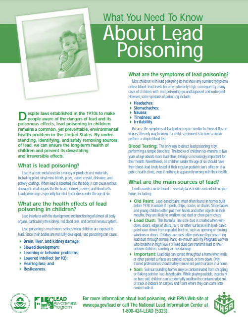 About lead poisoning