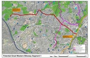 Map of the proposed Mercer County Great Western Bikeway 