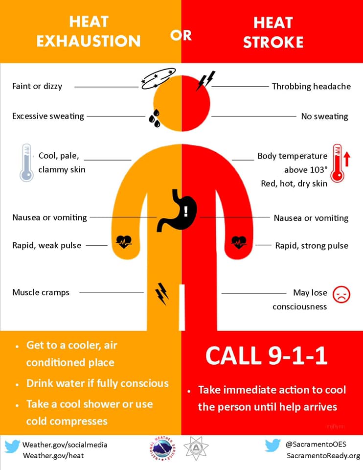 heat illness, the difference between heat exhaustion and stroke