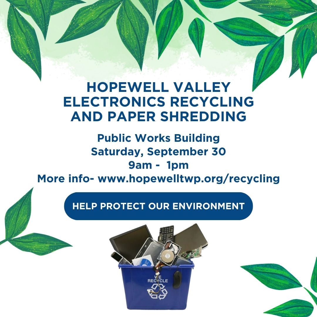 electronics recycling and paper shredding on september 30