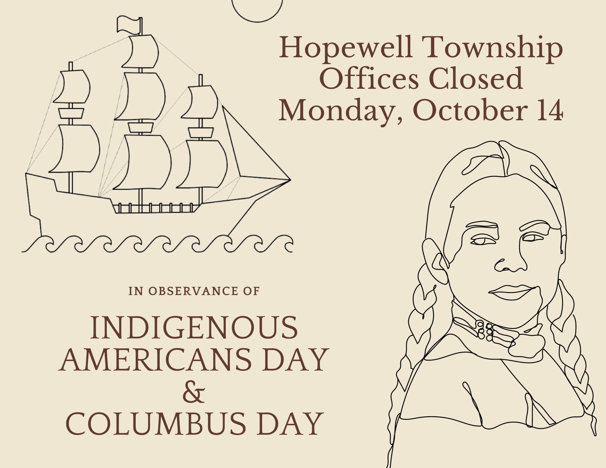 closed Oct 14 for idigenous peoples day and columbus day