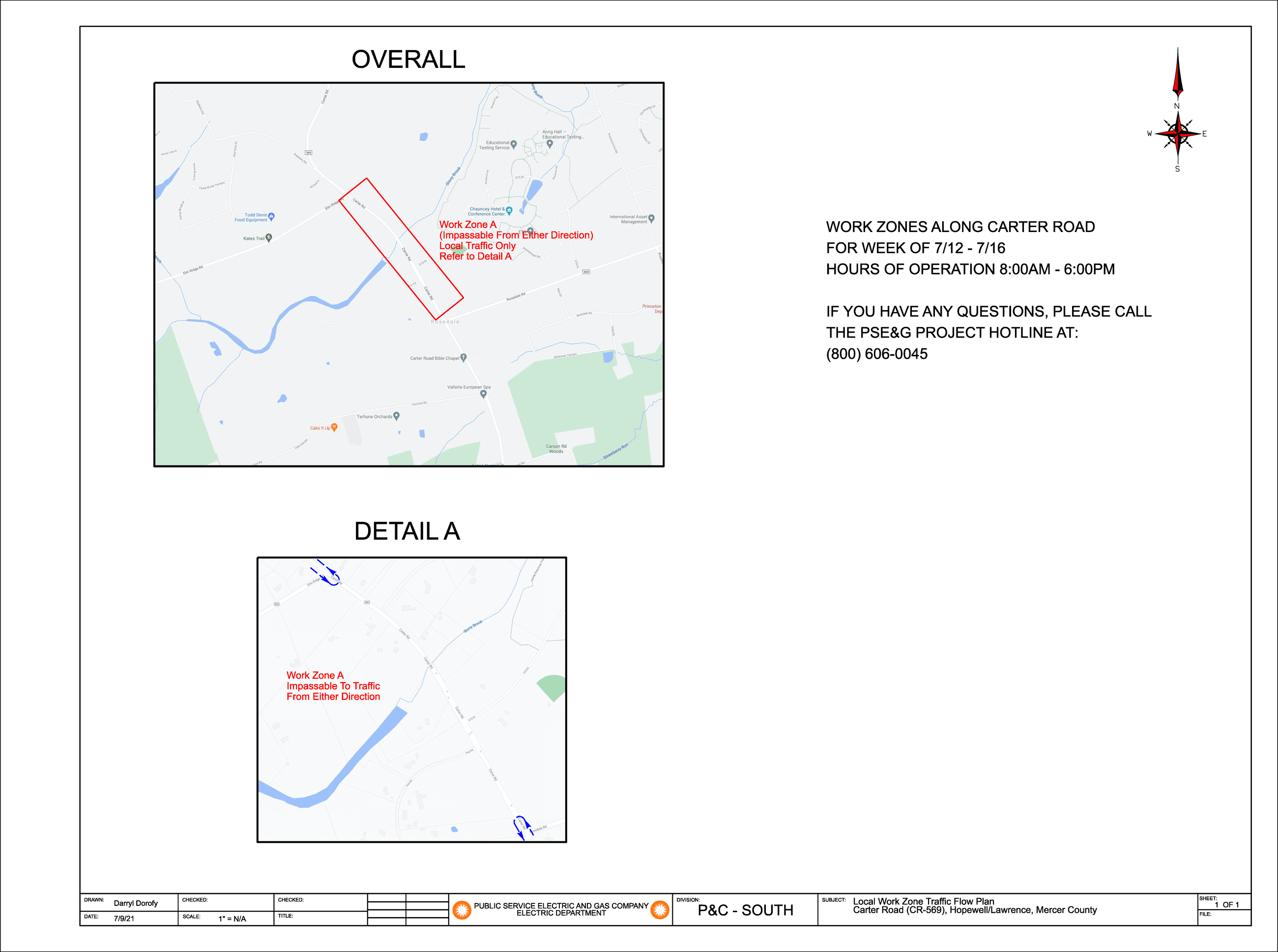 Carter Road - Local Traffic Plan week of July 12
