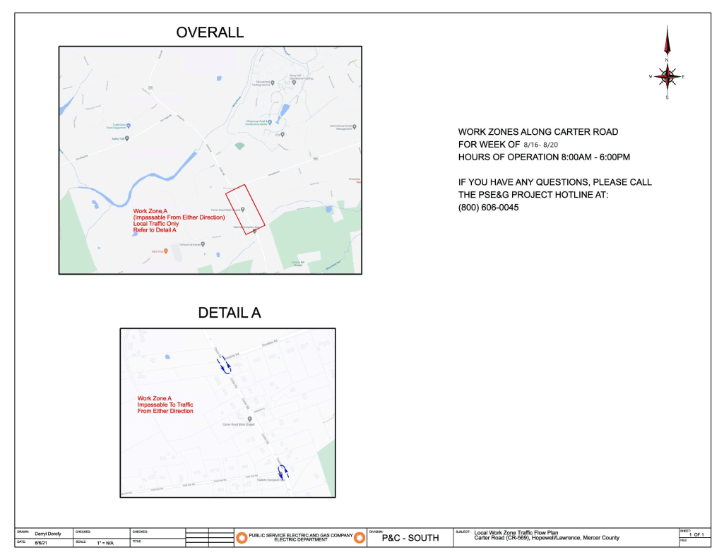 carter rd PSEG construction week of 8-16