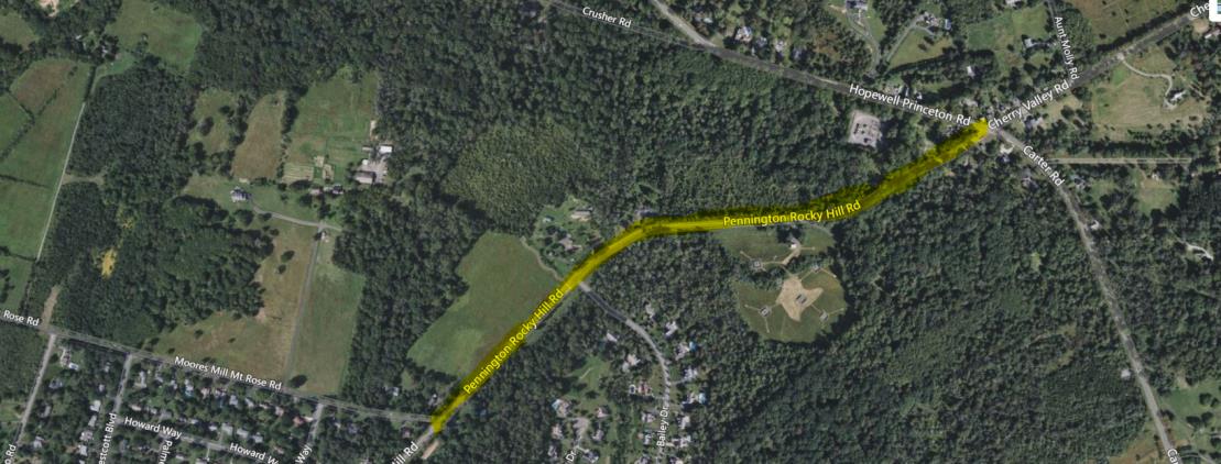 PSEG Pennington-Rocky Hill Rd construction aerial map