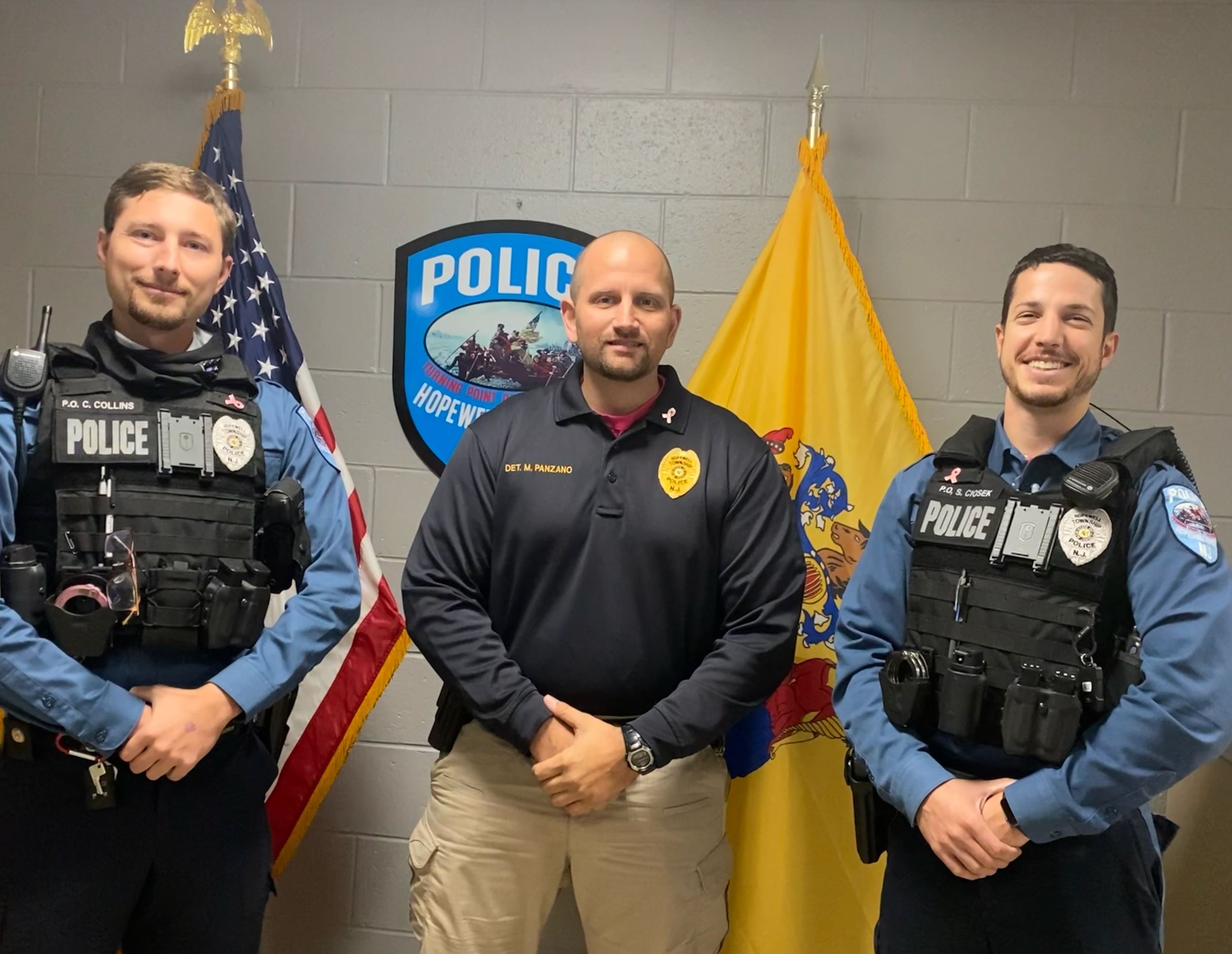breast cancer awareness no shave november picture of 3 officers in uniform and with beards