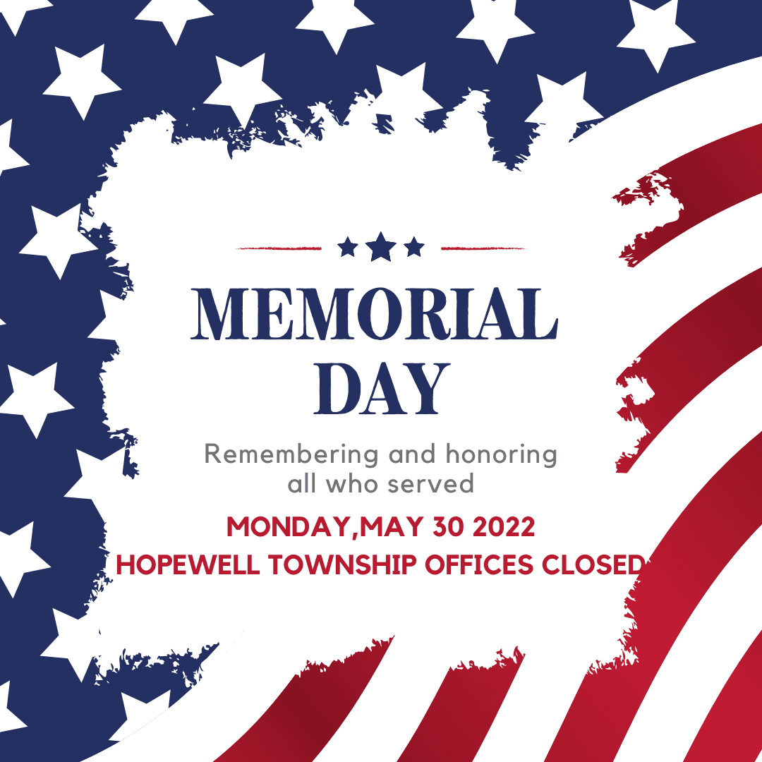closed Memorial Day 22 with stars and stripes
